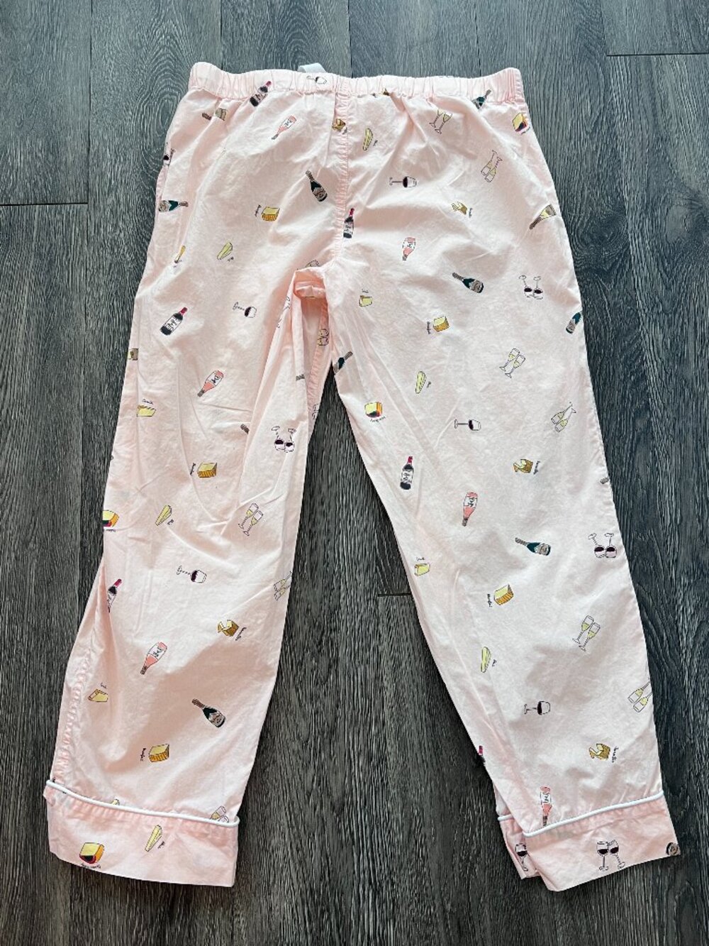 J.Crew Pink Pajama Pants Small Wine Print Lounge Pants